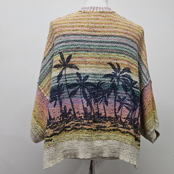 Anthropologie Pilcro Barbacoa Palm Tree Kimono Cardigan XL - Picture 4 of 11
